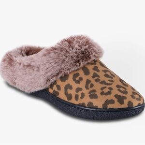 Isotoner NIB Classic Comfort Memory Foam Clog Slippers Leopard Print XL (9.5-10)